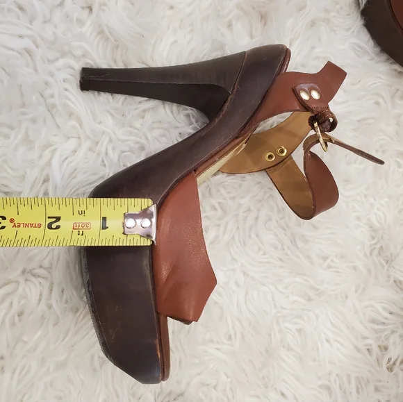 STEVE MADDEN|Womens brown leather platform sandals| Size 7 - Picture 7 of 7